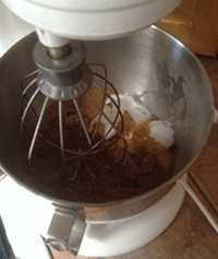 Put ingredients in mixer